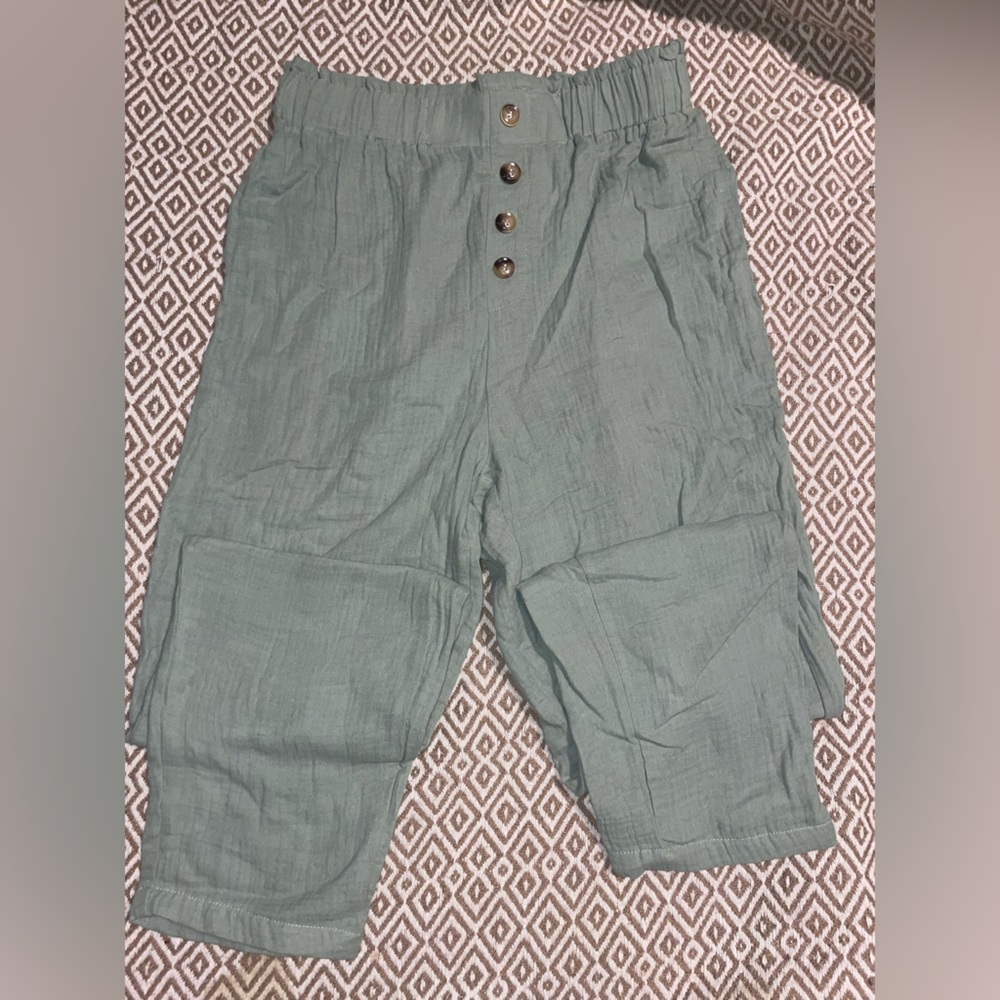 Green Boho Pants